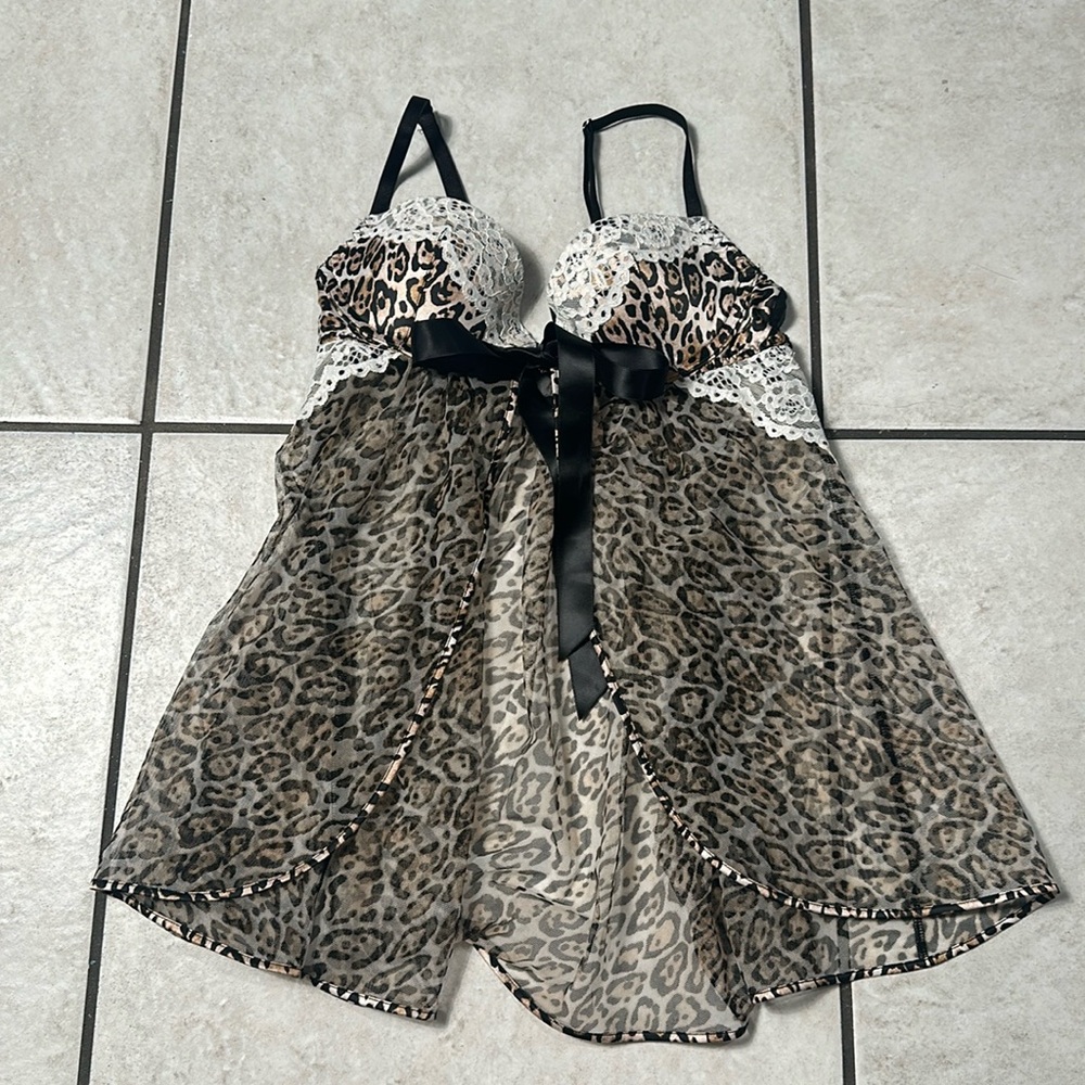 NWT Victoria’s Secret Leopard Print Baby Doll‎ Lingerie